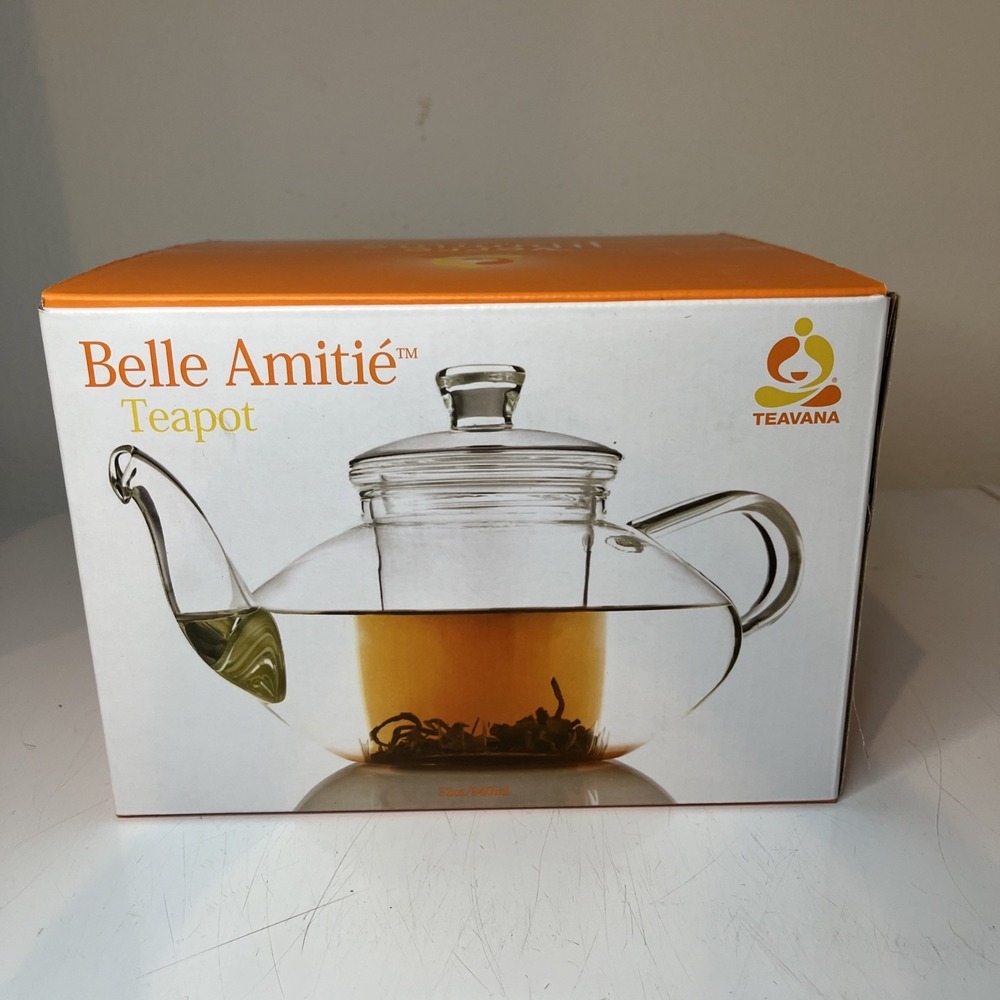 Teavana Belle Amitie Clear Glass Teapot Tea